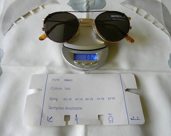 Monturas de gafas vintage Savile Row enrolladas en oro con clip