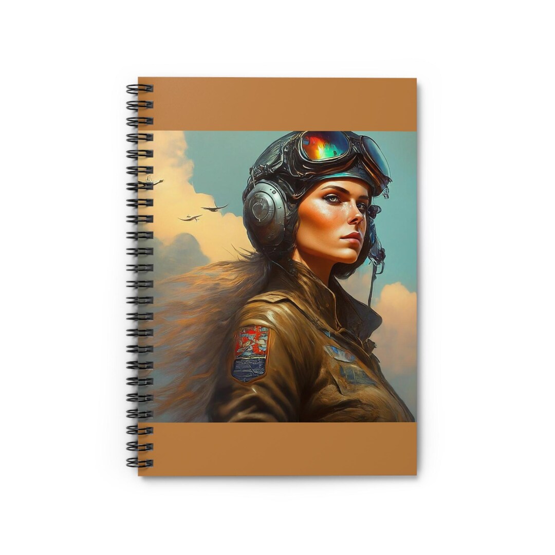 Amelia Earhart Era Journal Spiral Notebook - Ruled Line Female Girl ...