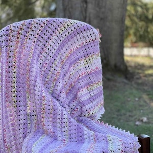 Floryn Baby Blanket Crochet Pattern - Modern Granny Stitch Design; Instant PDF Download; Trendy Crochet Baby Blanket Pattern