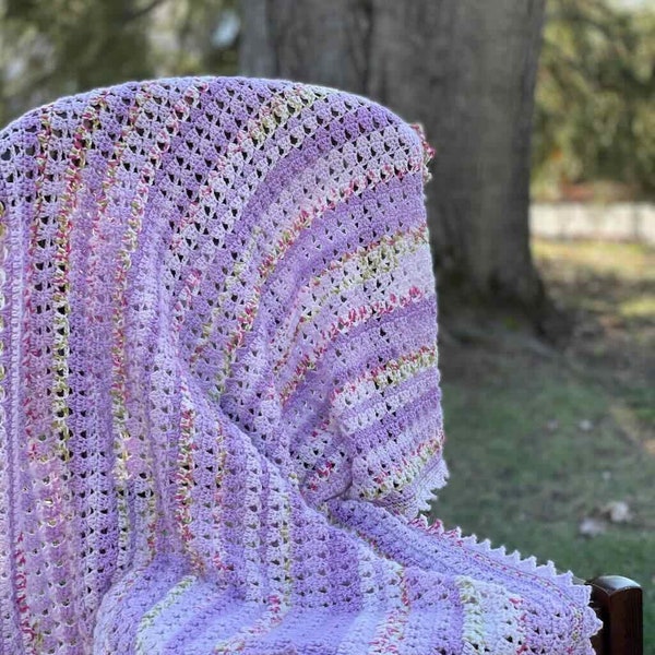 Modern Granny Stitch Baby Blanket Crochet Pattern; PDF Download Only; Pattern for Crochet Baby Blanket; Floryn Baby Blanket Pattern