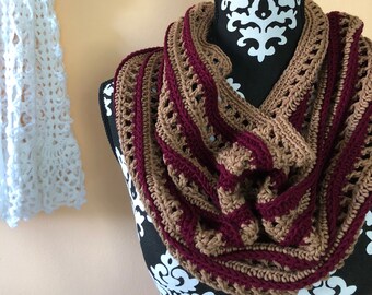Touch of Fall Cowl Crochet Pattern - PDF DOWNLOAD ONLY; Crochet Cowl Pattern; Updated version available