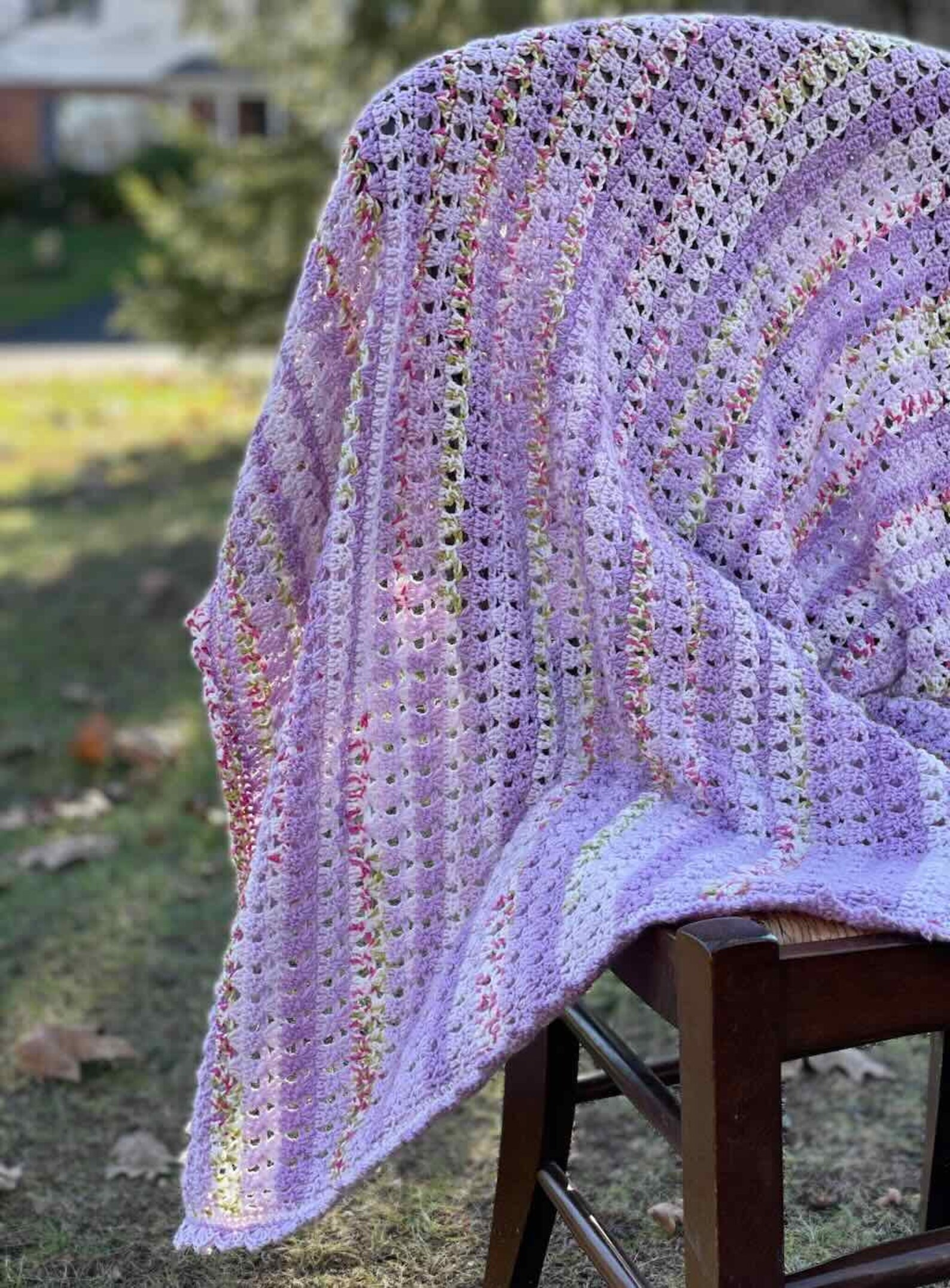 Modern Granny Stitch Baby Blanket Crochet Pattern PDF Download Only