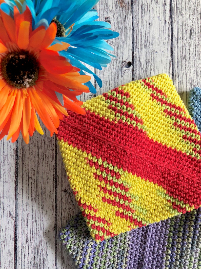 Diagonal Crochet Potholder Pattern PDF DOWNLOAD ONLY Double Etsy