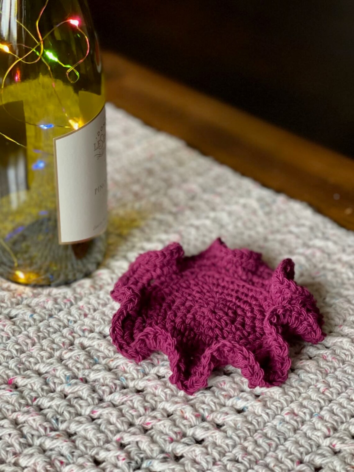 Frilly Crochet Coaster Pattern; PDF Download Only; Ruffled Crochet ...