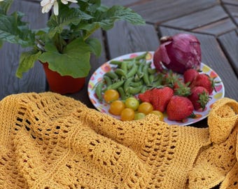 Eco-Friendly Crochet Market Bag with Sunburst Motifs - Reusable Tote; PDF Download Only; Crochet Market Bag Crochet Pattern