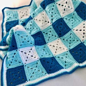Granny Gingham Baby Blanket Crochet Pattern Baby Blanket Pattern Pdf Download Only Granny Square Baby Blanket image 1