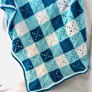 Granny Gingham Baby Blanket Crochet Pattern Baby Blanket Pattern Pdf Download Only Granny Square Baby Blanket image 3