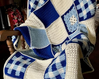Fireside Throw Blanket Crochet Pattern; PDF Download Only; Crochet Sampler Blanket; Winter Warm Crochet Blanket Pattern