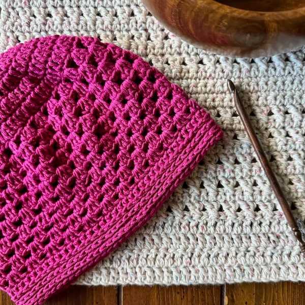 Miriam Crochet Beanie Crochet Pattern; PDF Download Only; Crochet Hat Pattern; Crochet for Chemotherapy Patients; Chemo Hat