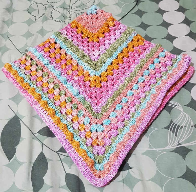 Bits and Bobs Granny Baby Blanket Crochet Pattern PDF Etsy