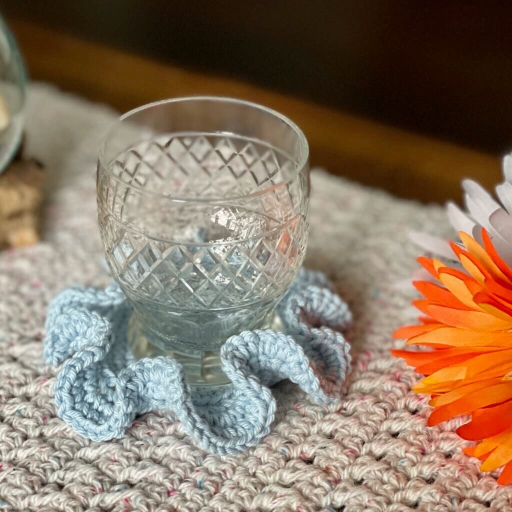 Frilly Crochet Coaster Pattern; PDF Download Only; Ruffled Crochet ...