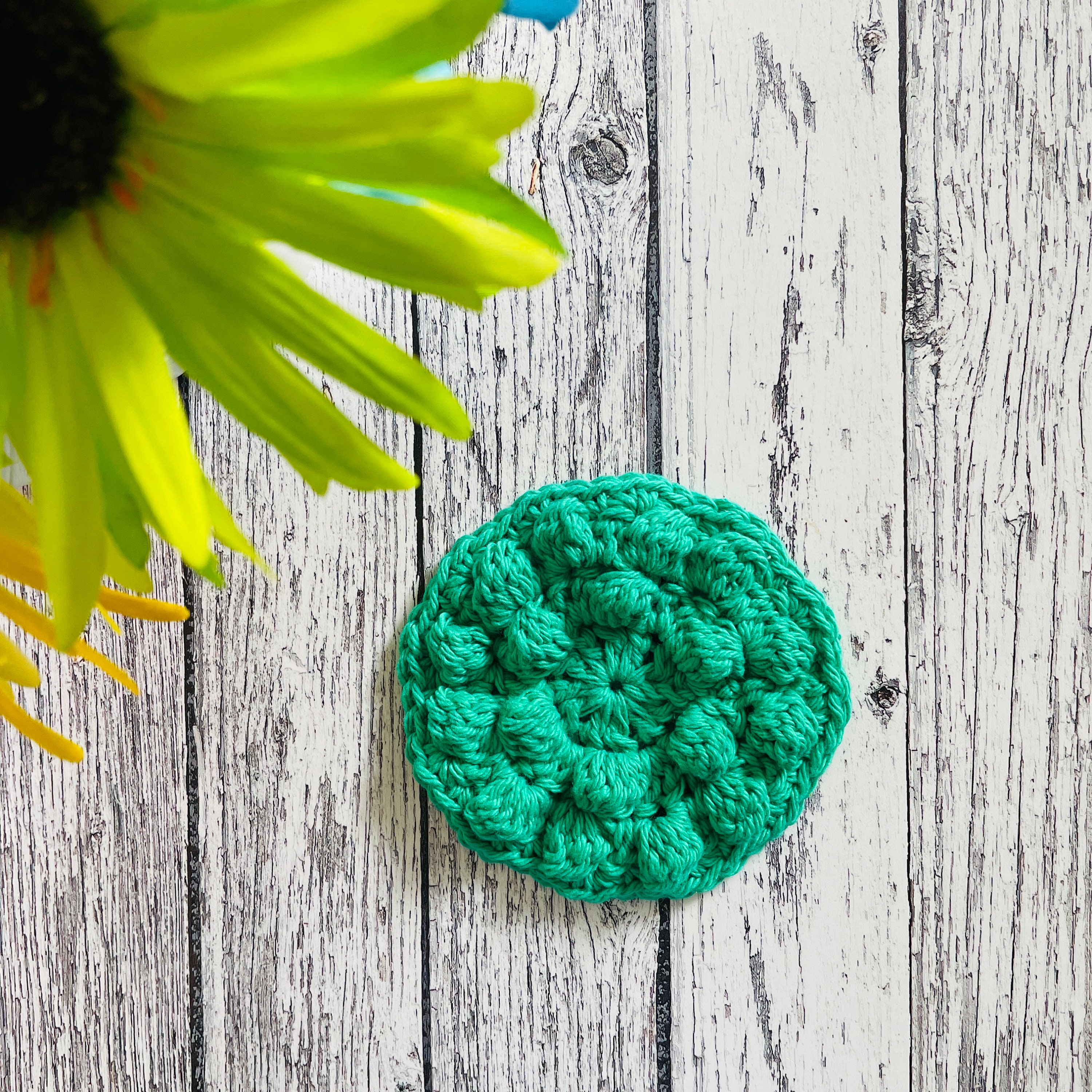 39 Face Scrubby Crochet Patterns: Enhance Your Skincare Routine Today! 26 Double Bobble Face Scrubbie Crochet Pattern;