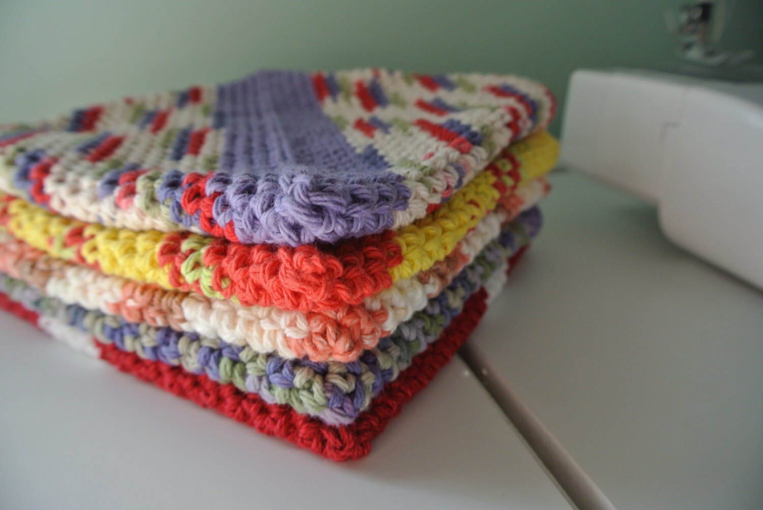 Diagonal Crochet Potholder Pattern PDF DOWNLOAD ONLY; Double Thick