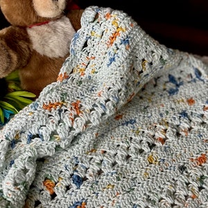 Little Sprouts Baby Blanket Crochet Pattern; PDF Download Only; Crochet Baby Blanket Pattern; Baby Security Blanket
