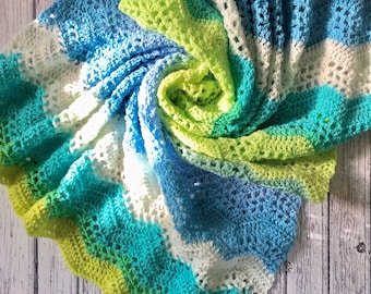Ripple Baby Blanket Pattern; Crochet Pattern; Crochet Blanket; PDF Download only