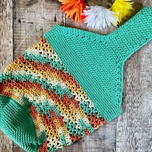Veronica V-Stitch Market Bag Crochet Pattern PDF Download Only Crochet Pattern Reusable Handmade Market Bag image 8