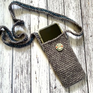 Crochet Pattern; Downloadable PDF; Crossbody Smartphone Pouch; Crochet Crossbody Phone Pouch