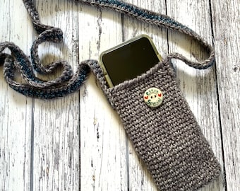 Crochet Pattern; Downloadable PDF; Crossbody Smartphone Pouch; Crochet Crossbody Phone Pouch