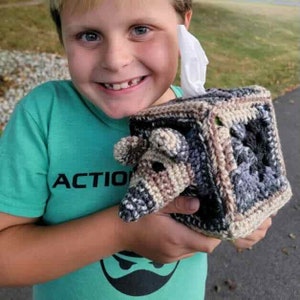 Armadillo Tissue Box Cover Crochet Pattern; PDF Download Only; Amigurumi Home Decor; Crochet Pattern for Tissue Box Cover