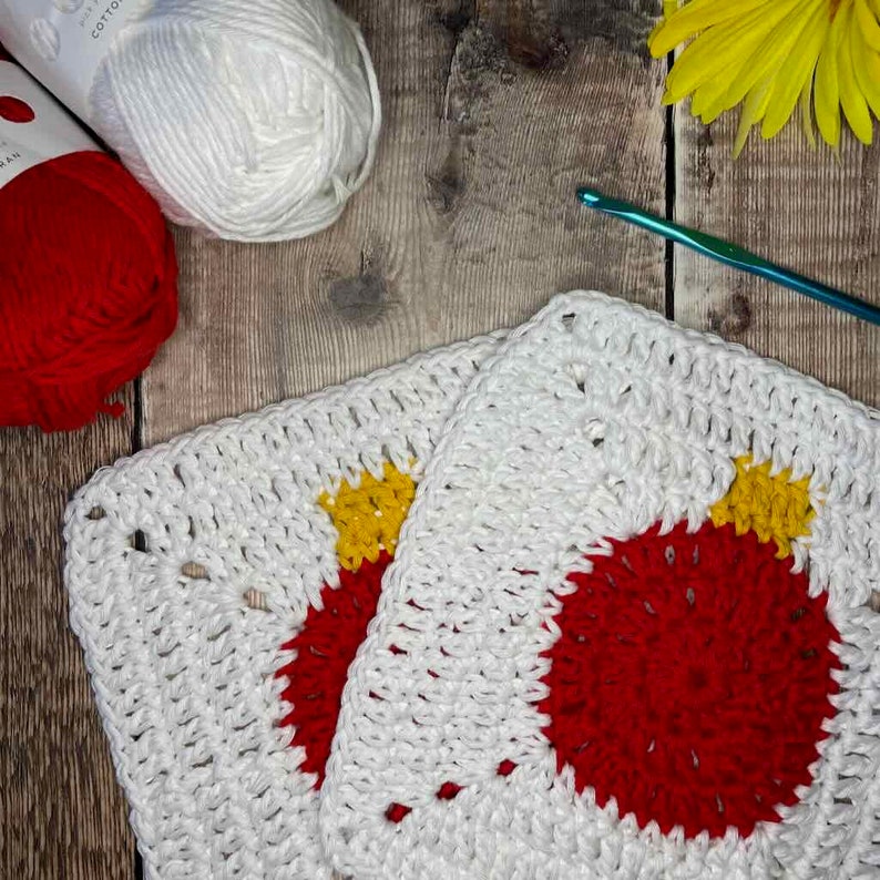 Christmas Ornament Potholder Crochet Pattern PDF Download Only Christmas Hot Pad Crochet Christmas Potholder image 5