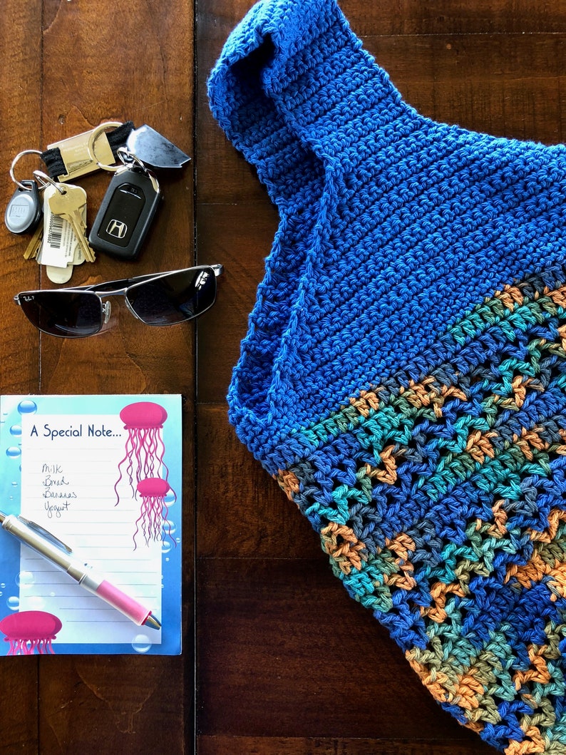 Veronica V-Stitch Market Bag Crochet Pattern PDF Download Only Crochet Pattern Reusable Handmade Market Bag image 3