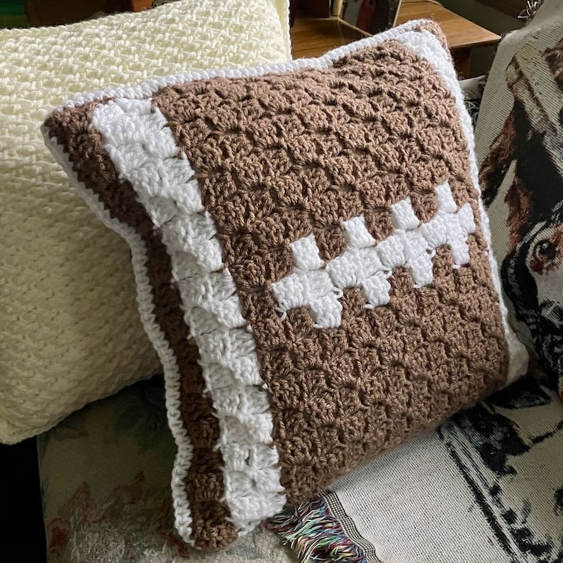 Football Pillow Crochet Pattern PDF Download Only I Love Etsy
