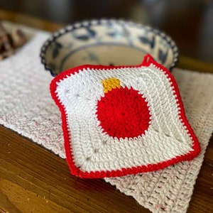 Christmas Ornament Potholder Crochet Pattern; PDF Download Only; Christmas Hot Pad; Crochet Christmas Potholder