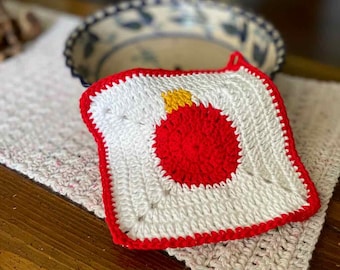 Christmas Ornament Potholder Crochet Pattern; PDF Download Only; Christmas Hot Pad; Crochet Christmas Potholder