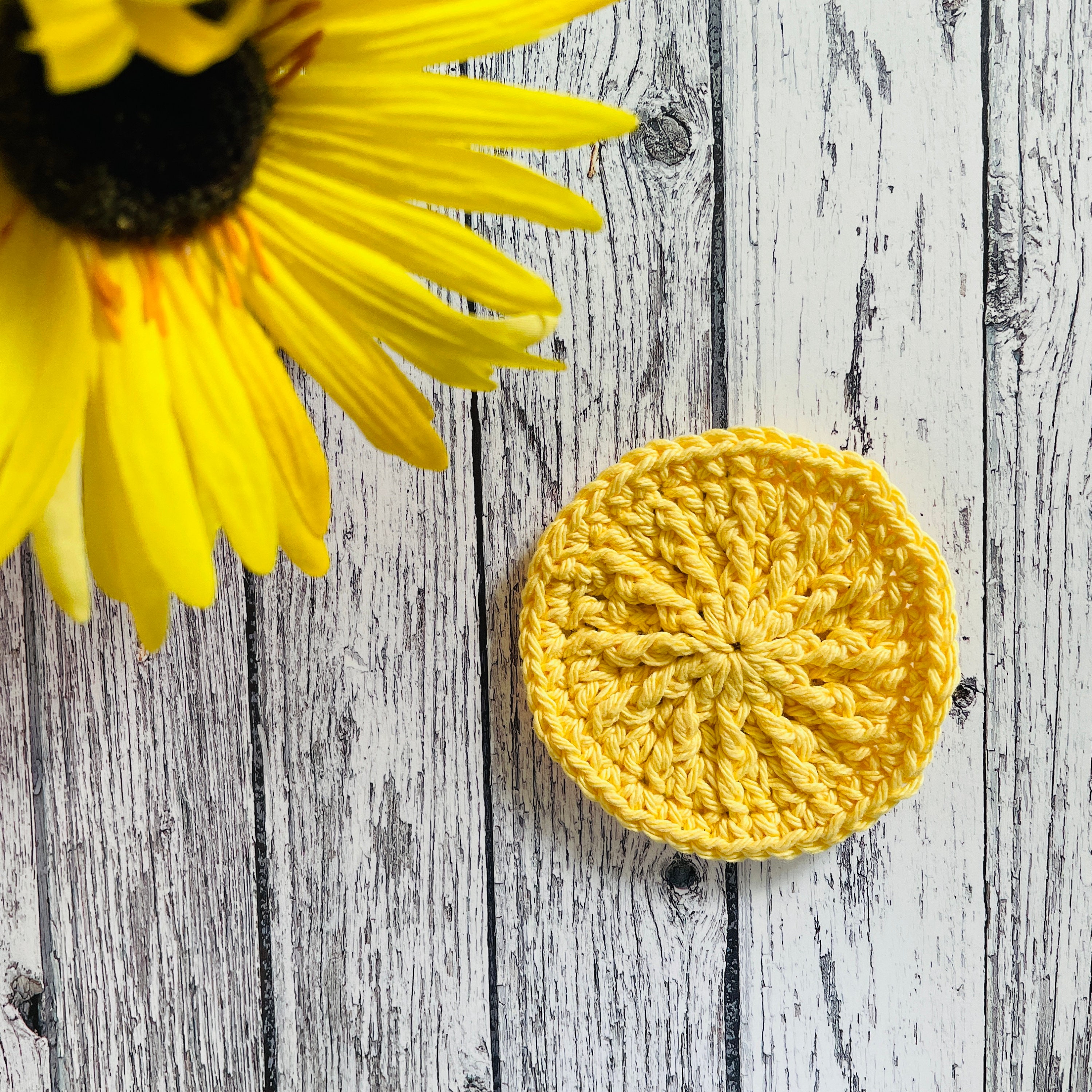 39 Face Scrubby Crochet Patterns: Enhance Your Skincare Routine Today! 19 The Double Spoke Face Scrubbie Crochet