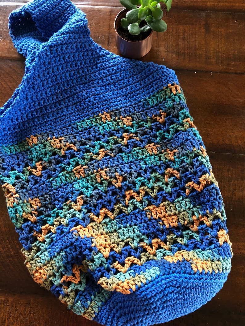 Veronica V-Stitch Market Bag Crochet Pattern PDF Download Only Crochet Pattern Reusable Handmade Market Bag image 2