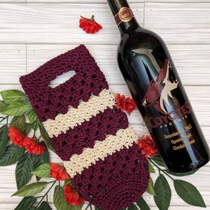 The Seneca Wine Bottle Tote Crochet Pattern; PDF Download Only; Crochet ...