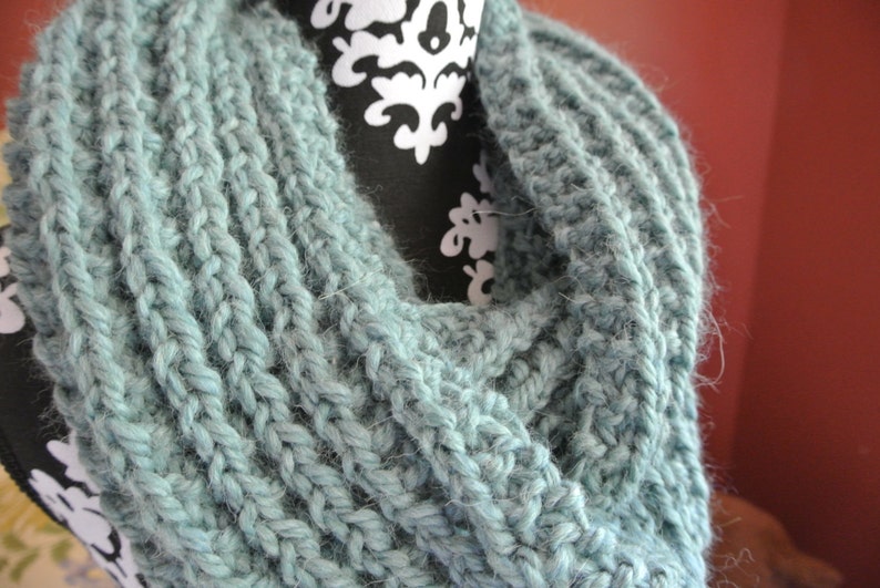 Uneven Rib Stitch Knit Infinity Scarf Pattern Pdf DOWNLOAD ...