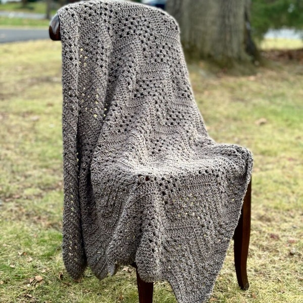 Morgan Granny Ripple Blanket Crochet Pattern; PDF Download Only; Crochet Home Decor; Crochet Throw Blanket Crochet Pattern