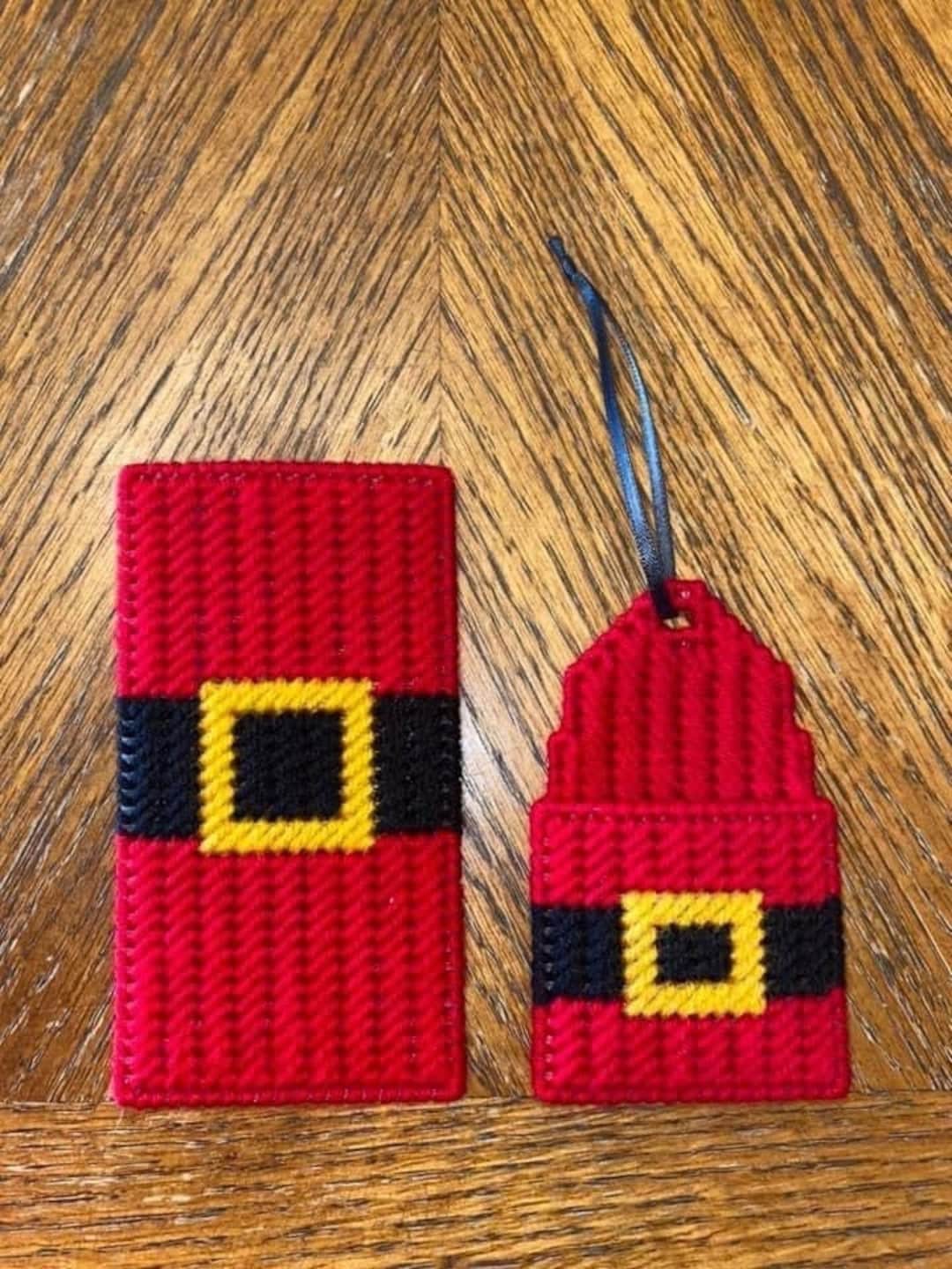 Santa Belt Candy Bar Holder and Ornament Gift Card Holder Set Etsy