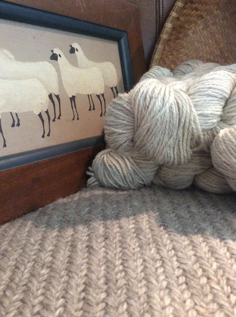 FREE SHIPPING Icelandic lambMerinoSilk 3 ply Worsted yarn 200 ydsskein ivory Reduced price Soft!