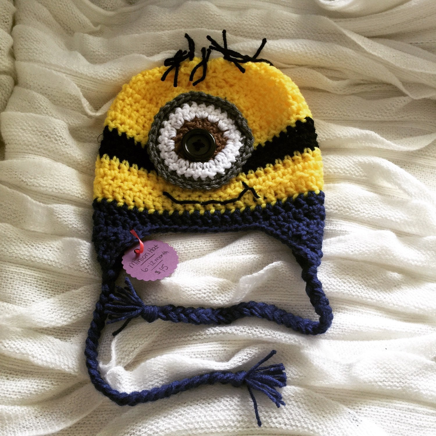 Minion hat made by @stitches4you Minion- Free Hat Pattern | Knitting Rays of Hope main image 2