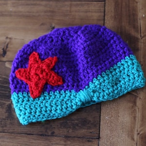 Little Mermaid Hat, Mermaid Hat, Crochet Hat