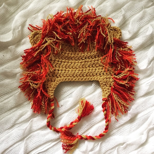 Crochet Lion Hat Etsy