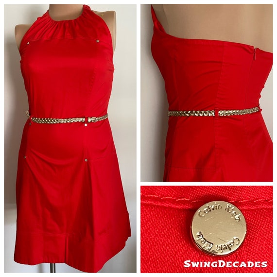 slim fit dress slacks Mallorie Halter Mini Dress Red
