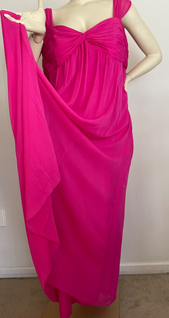 Deep Pink Davids Bridal 90s Formal Dress in Plus … - image 4