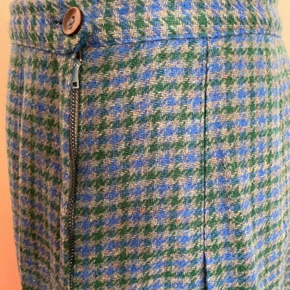 Pleated School Girl Skirt in Blue, Green & Gray P… - image 7