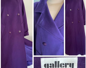 dark purple wool coat