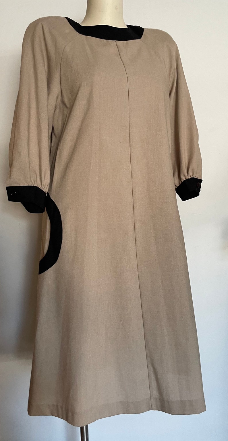 Tekbika Tee Trapeze Dress, Black/Khaki