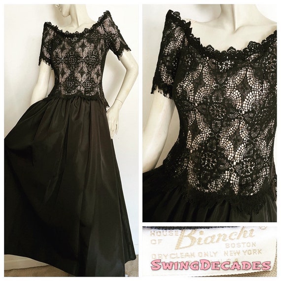 Amazing Little Black Off Shoulder Dress With Blac… - image 1