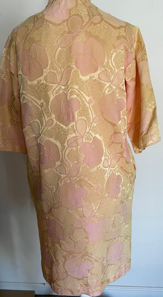 60s or 70s Mod Qipao or Cheongsam Style Dress Yel… - image 3