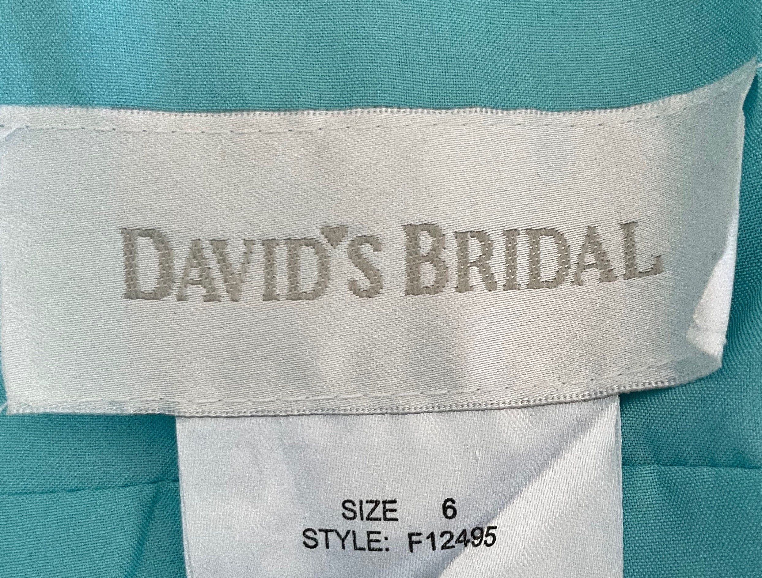 david's bridal turquoise bridesmaid dresses NWT David's Bridal Size 12 Turquoise One