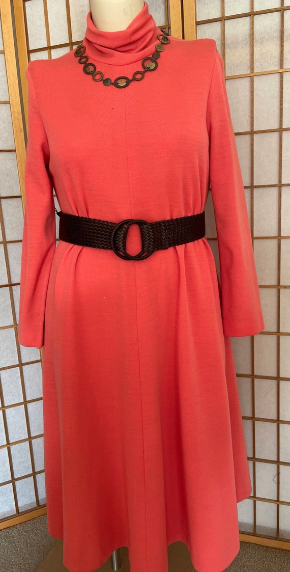 Iconic 70s Sweeping Orange Maxi Dress with Long S… - image 4