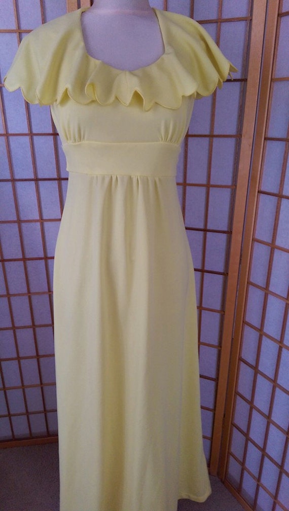 Sixtys Sunshine Yellow Designer Maxi Dress by All… - image 2
