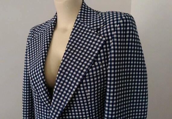 70s Black and White Checked Mens Jacket by USI Cl… - image 3