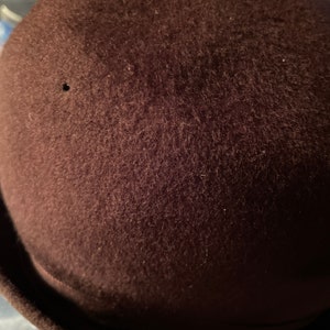 40s Brown Wool Hat by Ritz,henry Polska, NY Tall Profile in Medium Size ...